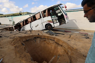 Aftermath of strike on Gaza's Khan Yunis