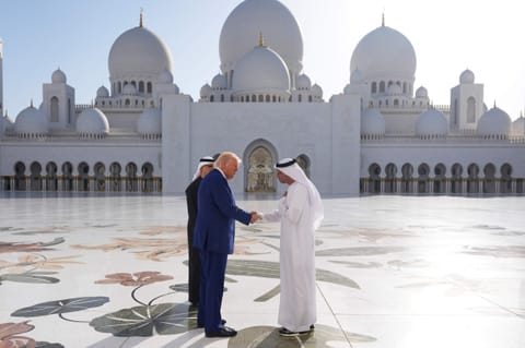 President Donald Trump tours the Sheikh Zayed Grand Mosque, Thursday, May 15, 2025, in Abu Dhabi, United Arab Emirates. 
