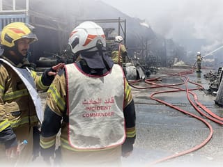 Fire breaks out in car spare parts warehouse in Sharjah
