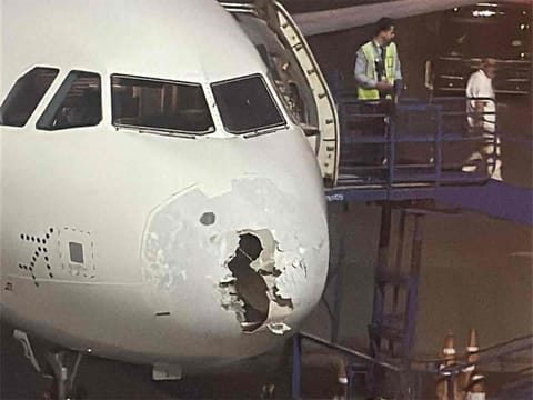 Although no injuries were reported, the aircraft sustained damage to its nose cone, which led the airline to declare the plane as “Aircraft on Ground” (AOG), a status indicating it is temporarily unfit for service due to technical issues.