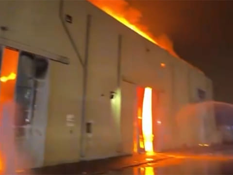 Authorities received an alert at 10:15 pm regarding the blaze.