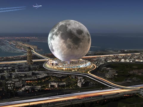 The 'Moon building' concept that gets associated with Dubai every now and then. 