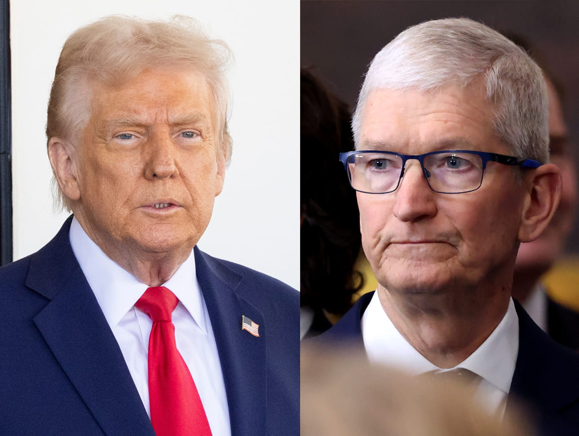 Donald Trump and Tim Cook