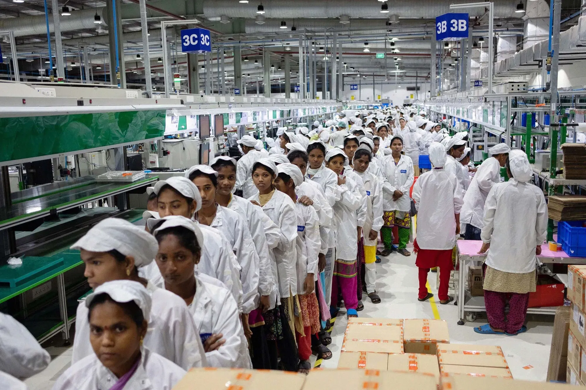 An iPhone factory in India. Apple is significantly increasing iPhone production in India. Its goal: make most iPhones sold in the US in India by the end of 2026. 
