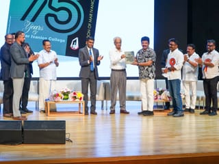 Indian celebs Sanju Samson, Jagadish and Mithun Ramesh honoured as Kerala college marks 75 years in Dubai