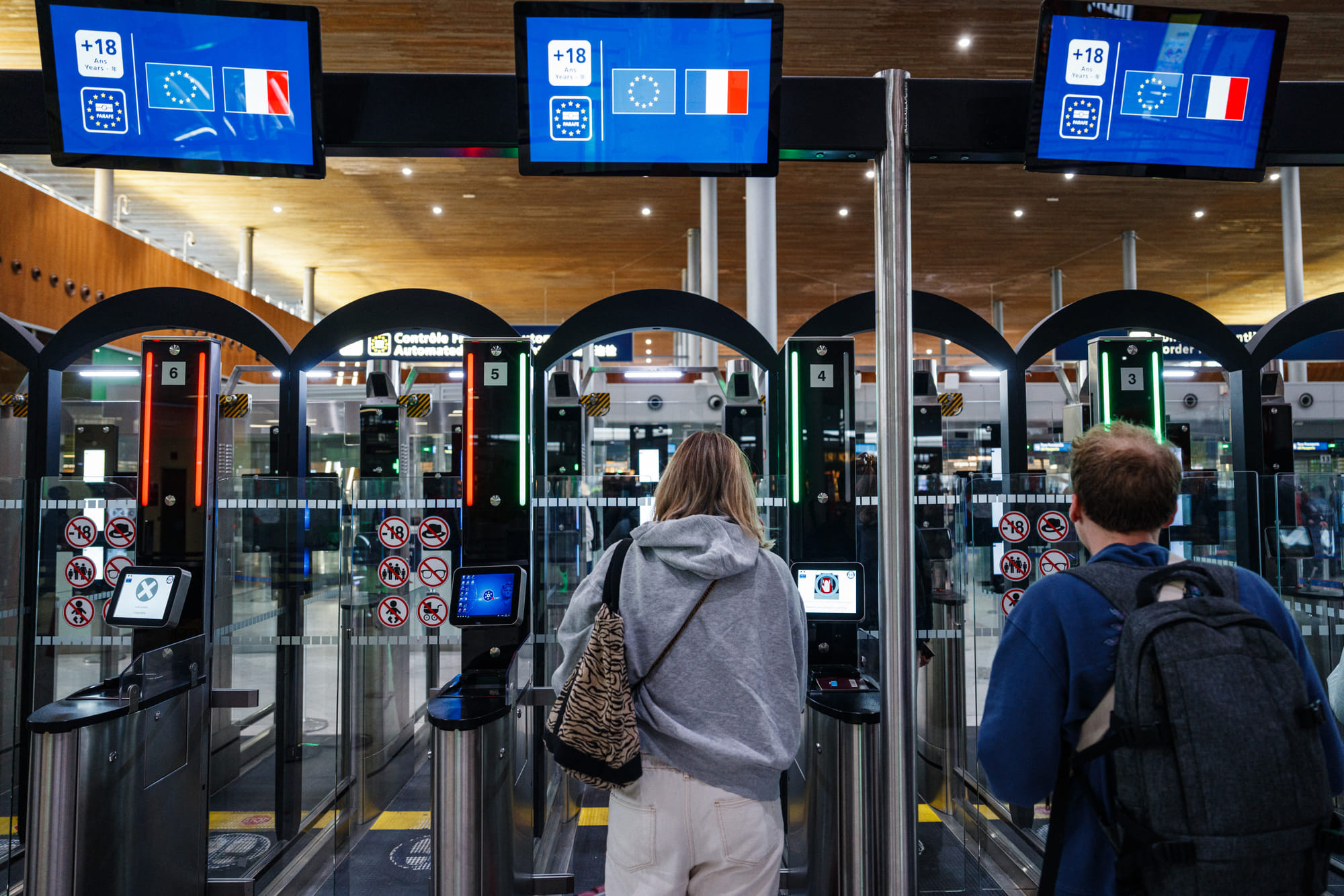 Passengers to go through a facial recognition verification system at the Terminal 2E of Roissy-Charles de Gaulle airport in Paris