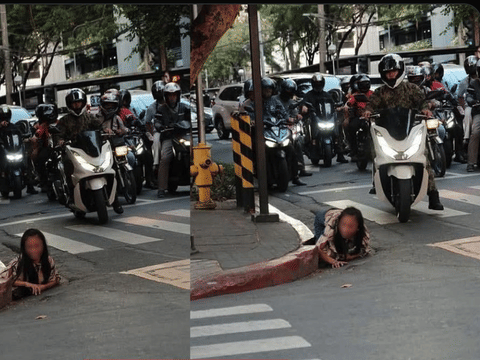 In a scene straight out of a movie, a woman was spotted climbing out of a sewer in Makati City's exclusive Bel-Air Village in the capital Manila on the afternoon of Monday, May 26, 2025 — leaving stunned onlookers in disbelief.
