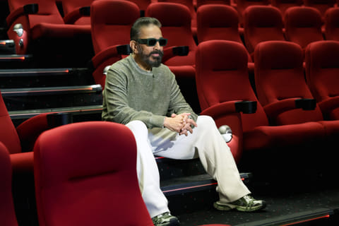 Kamal Haasan at the press conference of his new movie Thug Life in Dubai