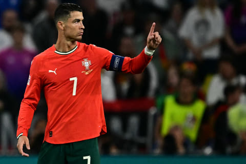 Portugal's forward Cristiano Ronaldo reacts during the Uefa Nations League semi-final against Germany in Munich on Wednesday.