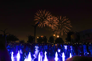 Eid Al Adha 2025 fireworks at Aljada in Sharjah. 