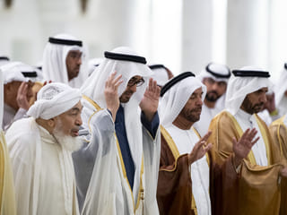 UAE leaders perform prayers, exchange greetings on Eid Al Adha