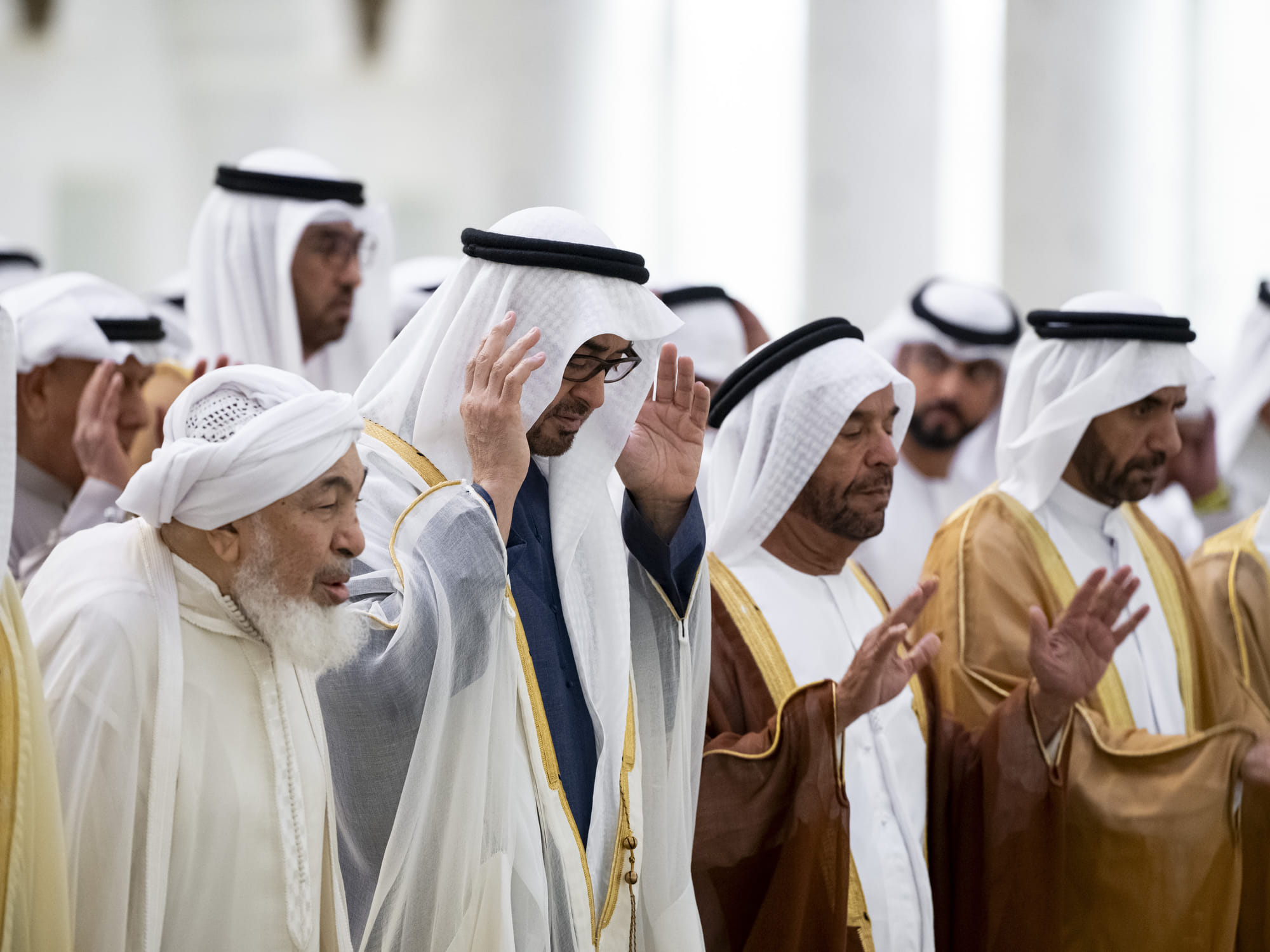 President His Highness Sheikh Mohamed bin Zayed Al Nahyan performed the Eid Al-Adha prayer this morning at Sheikh Zayed Grand Mosque in Abu Dhabi.