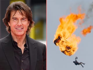 Tom Cruise sets Guinness World Record with fiery parachute stunt