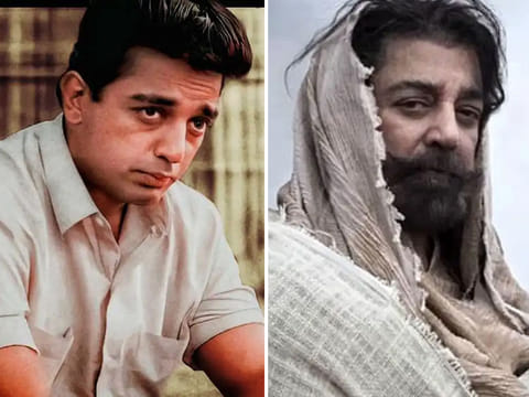 Kamal Haasan in 1987's instant masterpiece 'Nayakan' and 'Thug Life'. Comparisons will keep on being made between the two, and none of which will end well for 'Thug Life'. 