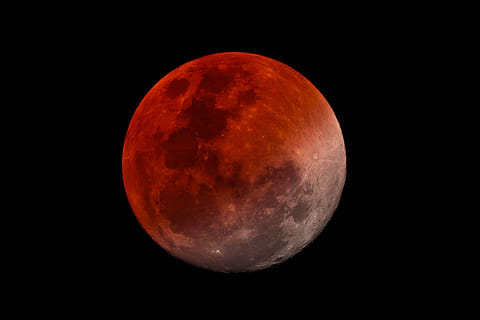 The blood moon captured on Jul 27th, 2018.