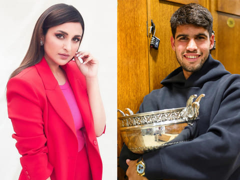 Parineeti Chopra claims to be the lucky charm of Spain's Carlos Alcaraz.