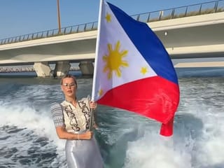 Waves of pride: Dubai content creator goes viral with daring Filipiniana surfing tribute