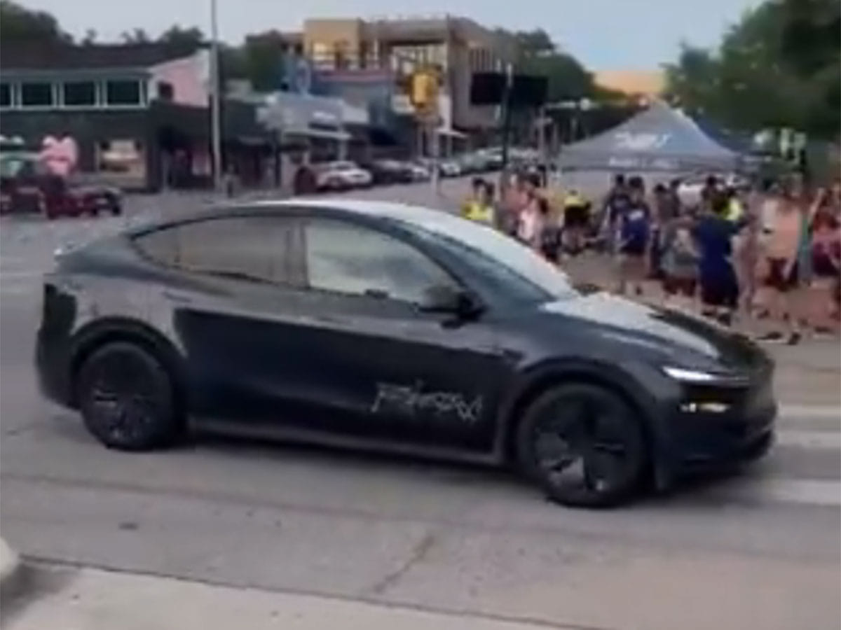 Tesla Model Y robotaxi spotted testing on public roads in Austin, Texas.