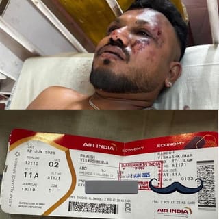 Caught on video: Man walks away from Air India crash wreckage