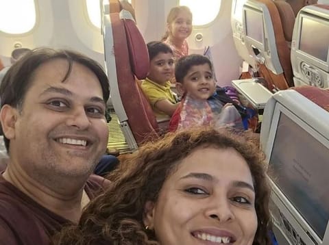 Dr. Komi Vyas, husband Pratik Joshi, and their children onboard the doomed AI171 flight