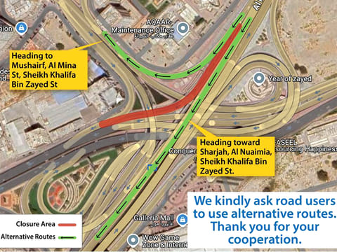 Ajman Police announce temporary road closure on Al Ittihad Street
