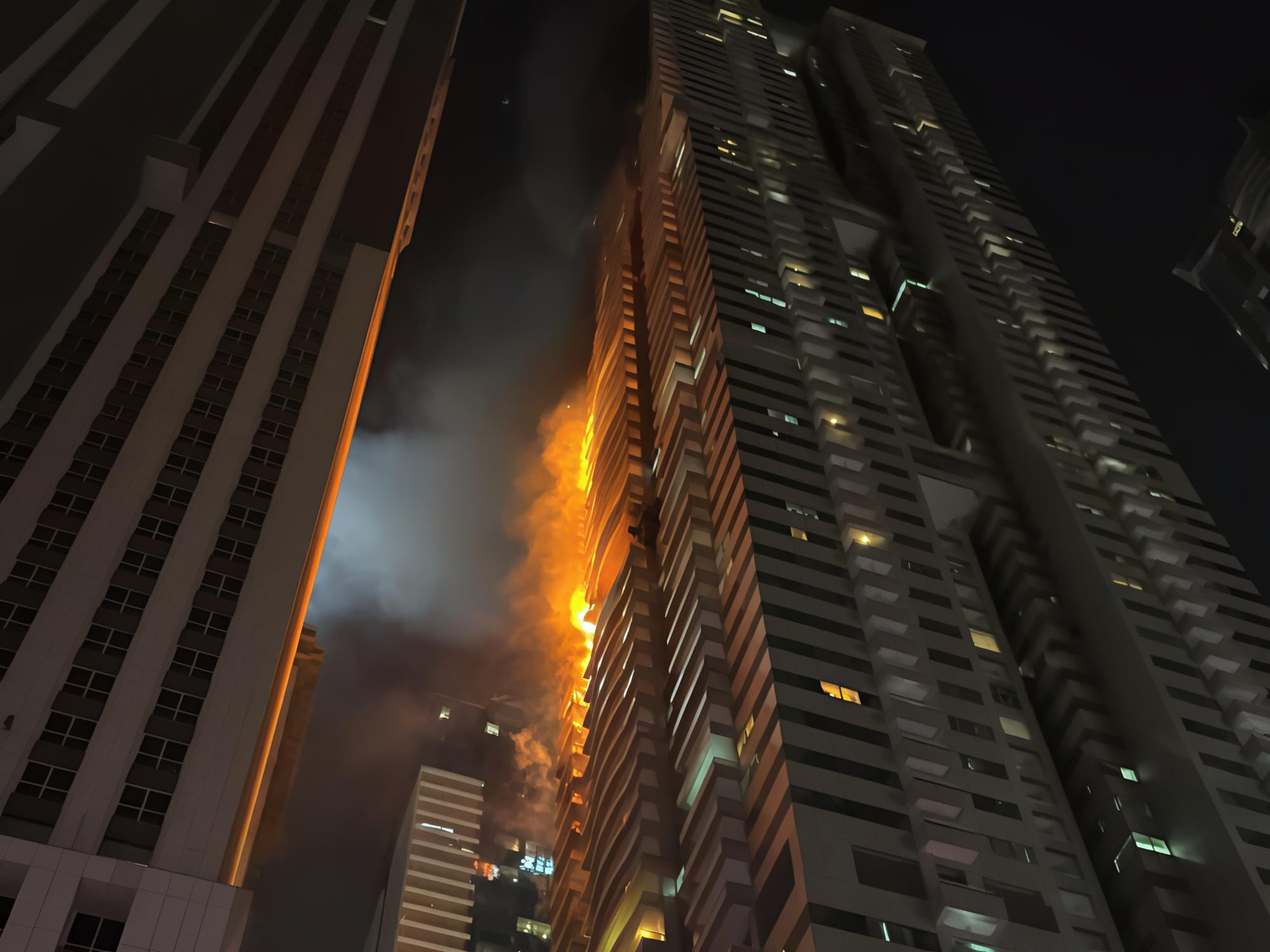 Caught off guard: Some residents were unaware their Dubai Marina tower was ablaze until it was nearly too late.