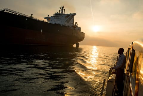 An oil tanker. Israel launched  attacks on several locations in Iran, including the Natanz nuclear site and Tabriz.

