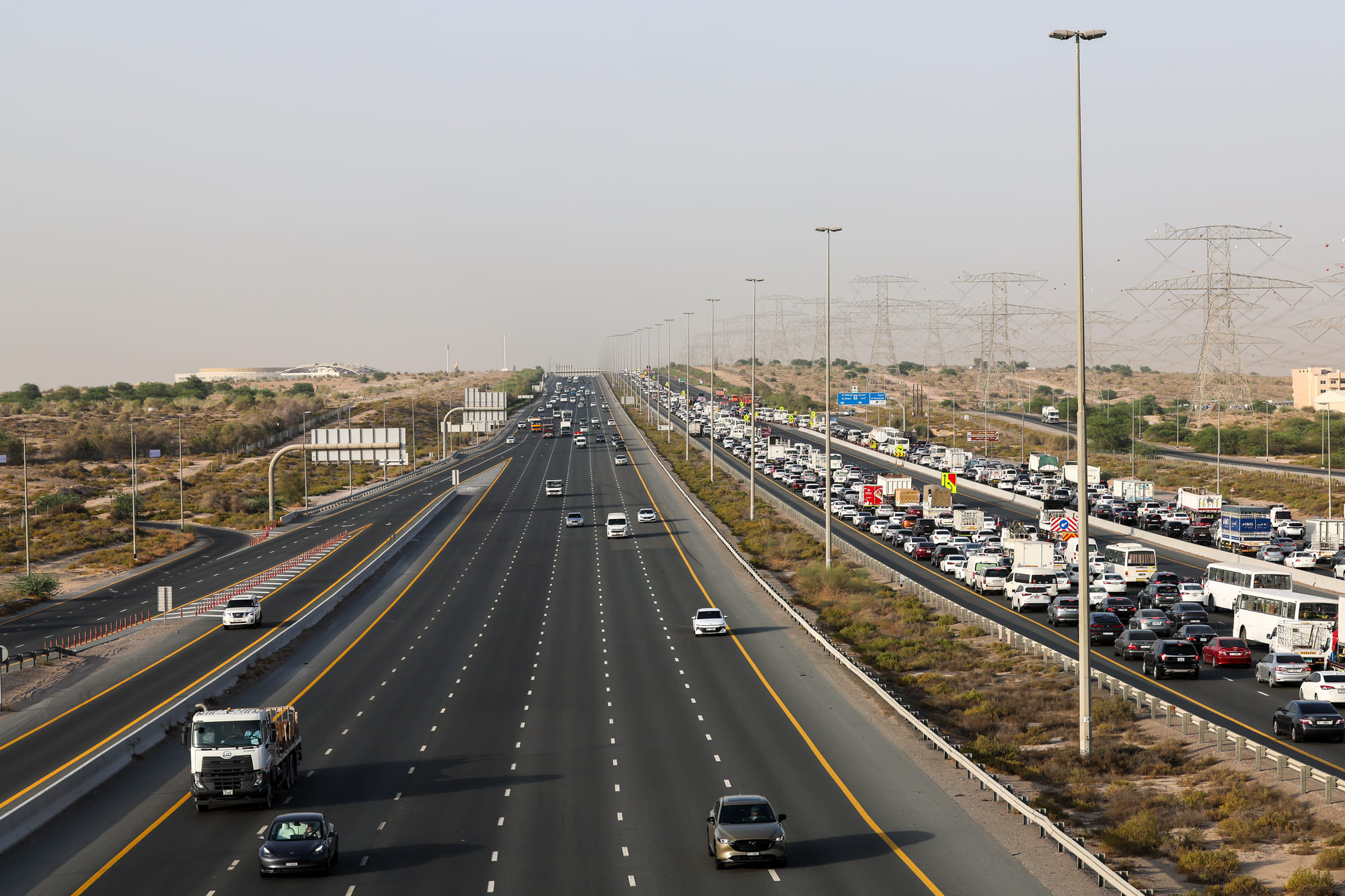 Stock Emirates road traffic