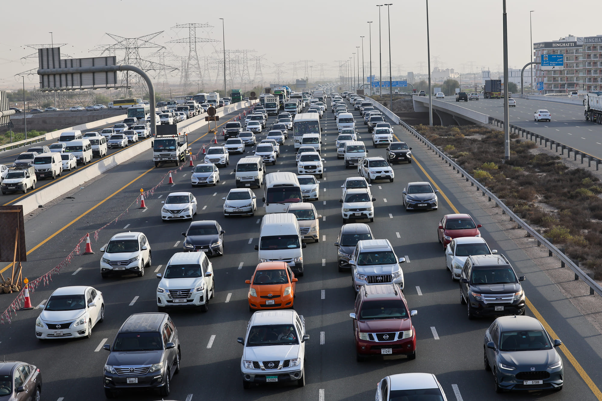 Stock Emirates road traffic