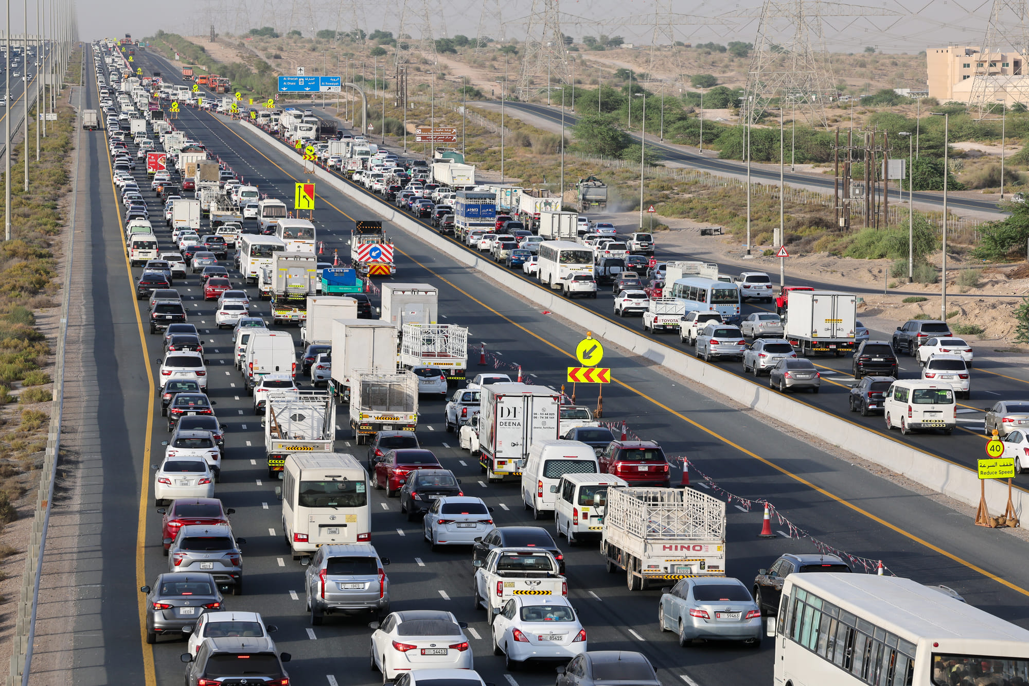 Stock Emirates road traffic