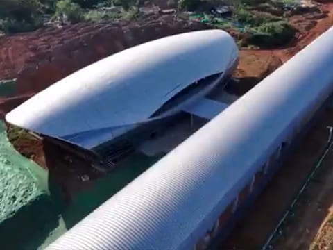 The maglev system can bring a vehicle to a complete stop from high speeds within just 200 meters of track.