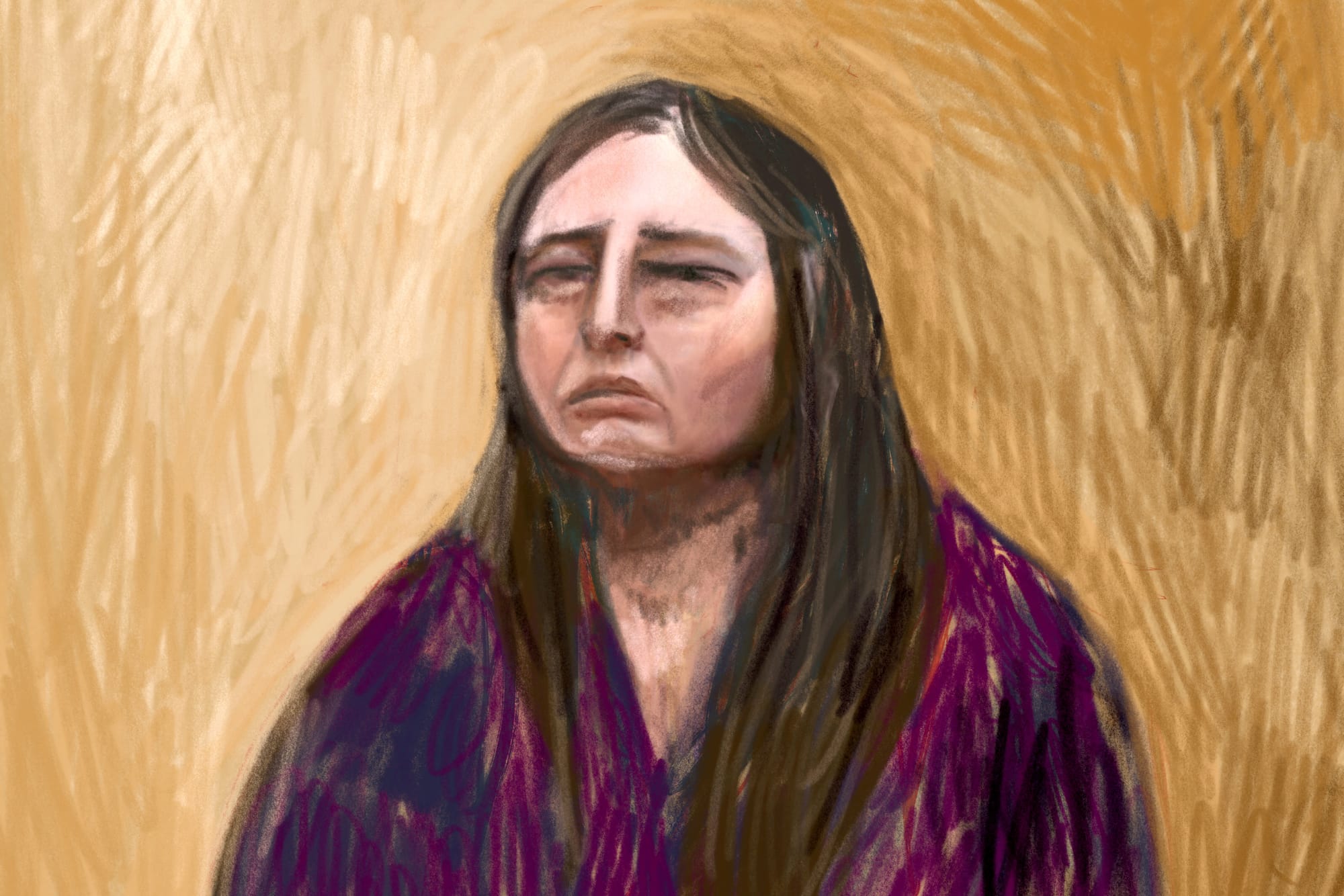 Erin Patterson, an Australian woman accused of murdering three people with a toxic mushroom-laced beef Wellington, at the Latrobe Valley Law Courts in Morwell, south of Melbourne