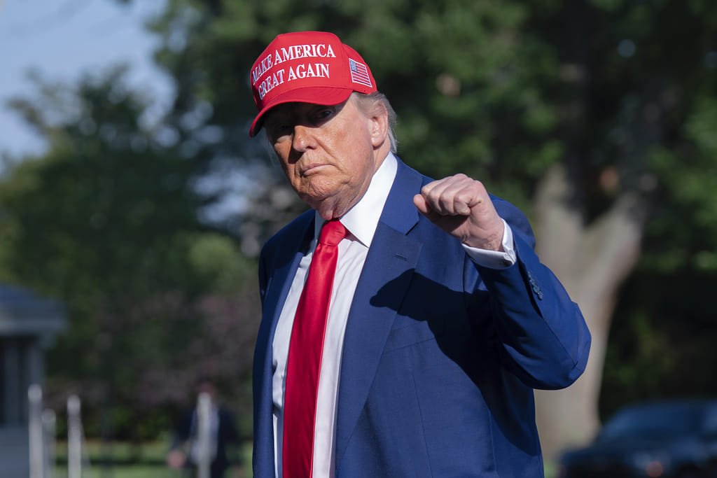 President Donald Trump walks on the South Lawn upon arriving at the White House, Saturday, June 21, 2025, in Washington.
