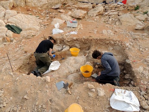 Researchers and scientists during excavation and field visits to the Faya Palaeolandscape site, exploring its rich archaeological heritage.