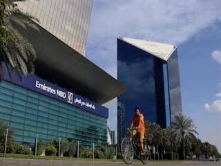 Emirates NBD head office in Dubai, UAE 