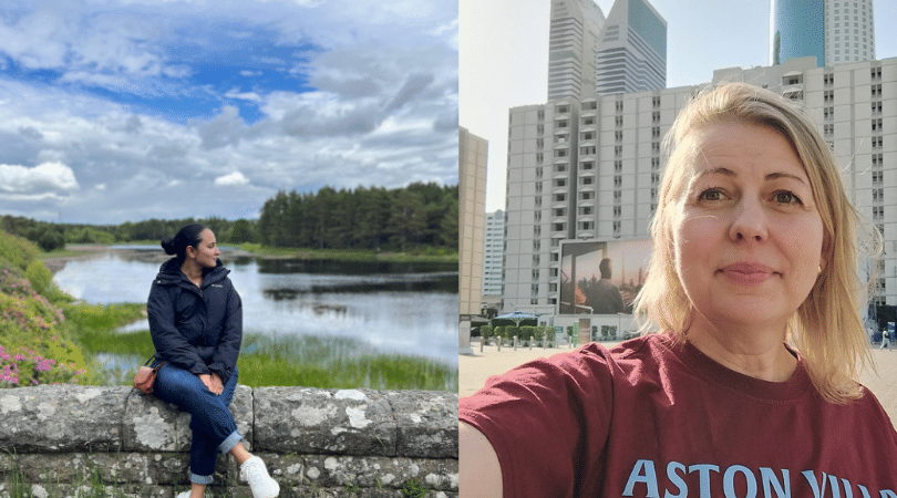 Right: Ivanova Galitsina, and left: Sarah Daud, both who continued with their plans to Europe, this year. 