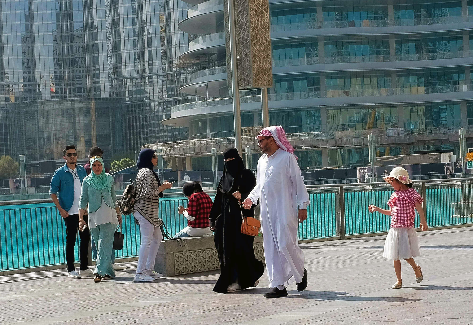 Despite the regional disruption, the UAE’s two largest aviation gateways — Dubai International Airport and Zayed International Airport — continue to operate a reduced but functioning schedule. Pictured above are Saudi and Arab tourists in Dubai for illustrative purposes. 
