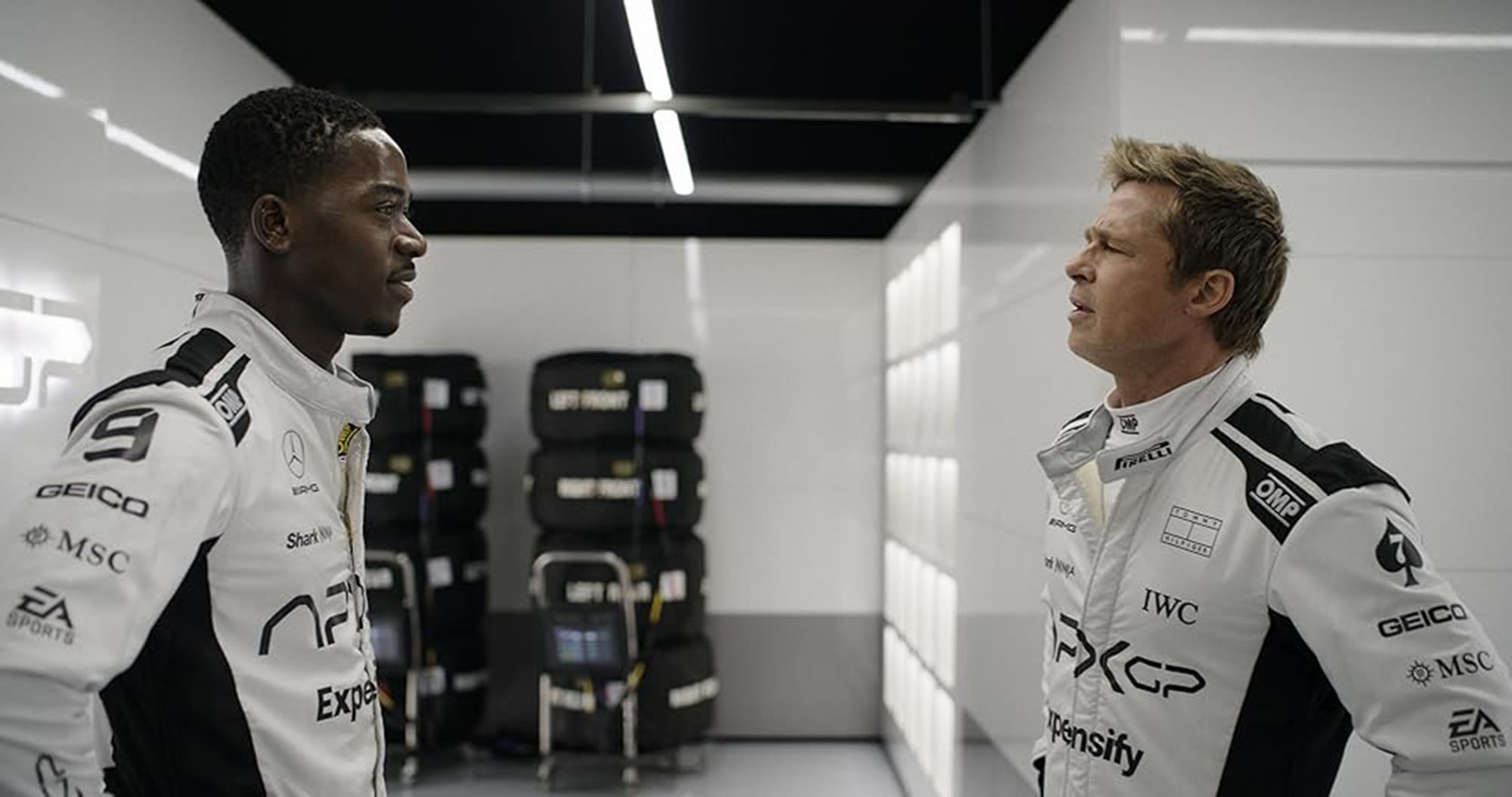 Hollywood celebrities graced the red carpets in the US and UK during the F1 premiere. 
