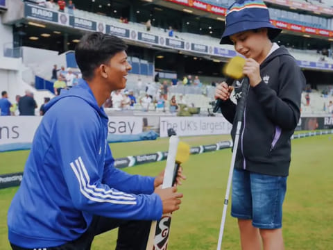 Dream come true: Visually impaired fan meets Jaiswal in Edgbaston