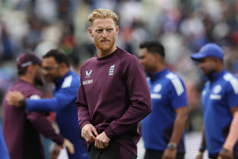 England's captain Ben Stokes reacts on the field after India win the Test by 337 runs, on day five of the second Test at Edgbaston on Sunday.