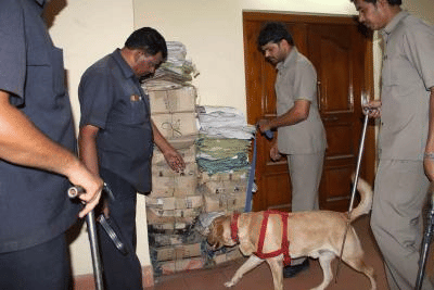 Police swung into action to launch a search at all four places with the help of bomb disposal and sniffer dog squads.