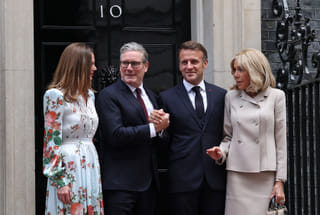 Macron pushes starmer to recognise Palestine on visit to UK