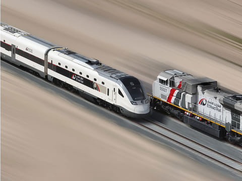 Etihad Rail's modern, high-speed rail system make travel between emirates faster, greener and more convenient. 