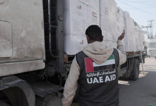 13 UAE aid trucks arrive in Gaza as part of Operation Chivalrous Knight 3
