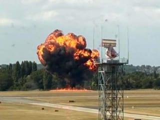 Video: Small plane crashes moments after takeoff at London Southend Airport