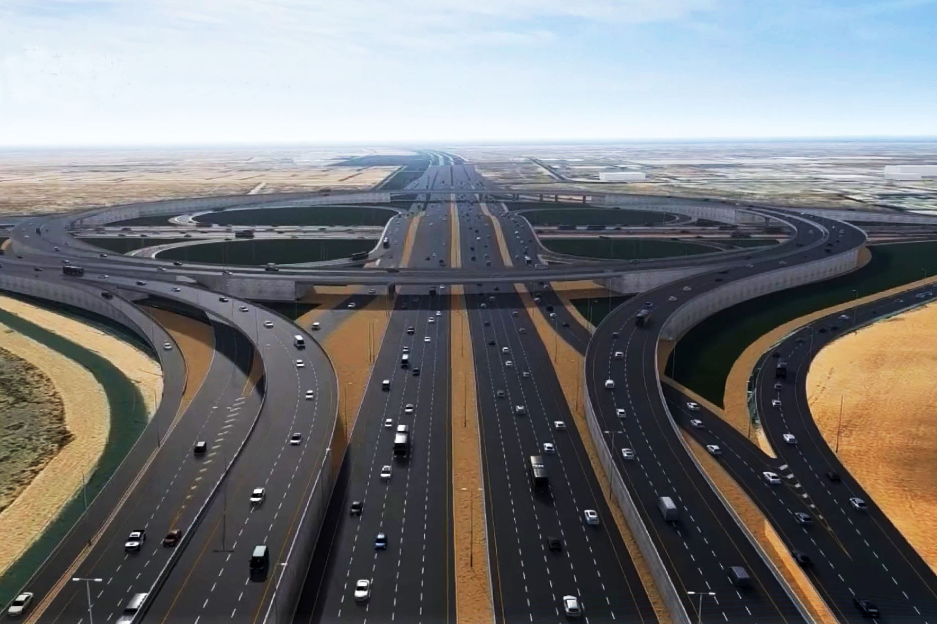 Part of the enhancement project is increasing the capacity of Intersection No. 7
