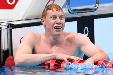 Britain's Tom Dean after winning the final of the men's 200m freestyle swimming event during the Tokyo Olympic Games. Now, he gets his name on board a Dubai real estate project. 
