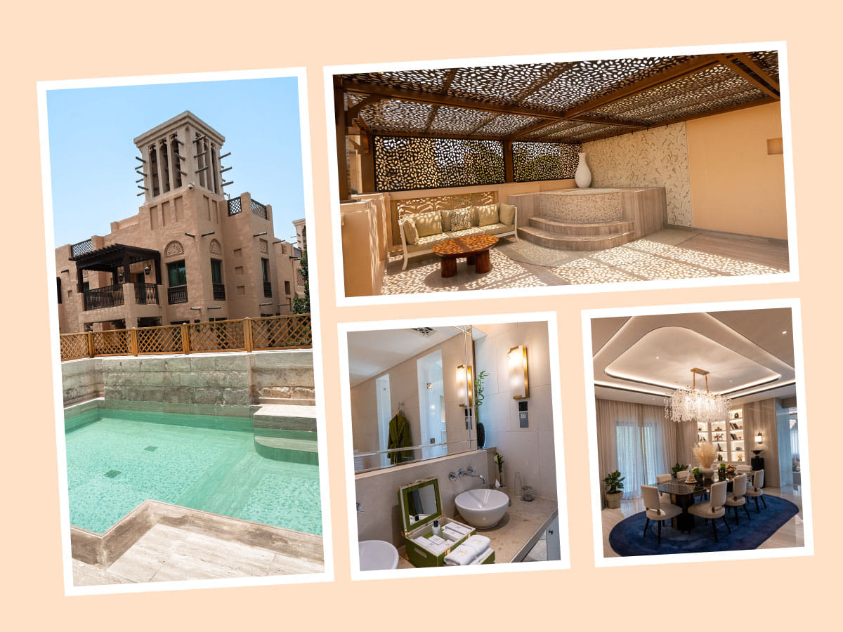 Interiors and exteriors photographs of the Royal Malakiya villa in Jumeirah Al Qasr, Madinat Jumeirah, UAE