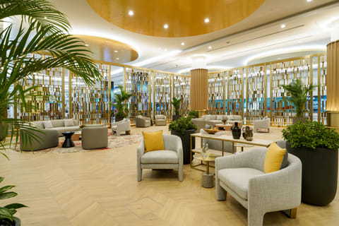 Emirates First - an exclusive airport experience for First Class customers at Terminal 3, Dubai International Airport.