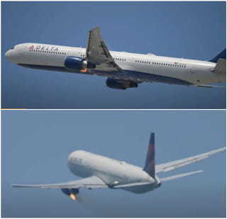 Engine fire forces Delta flight back to Los Angeles minutes after takeoff